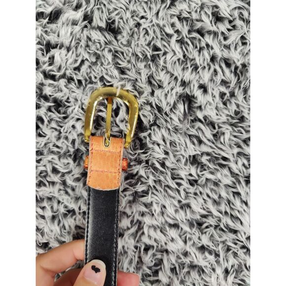 BELT Snake Skin Scaled Reptile Peach Pink Gold Buckle Quiet Luxury Western Rodeo - Picture 10 of 13